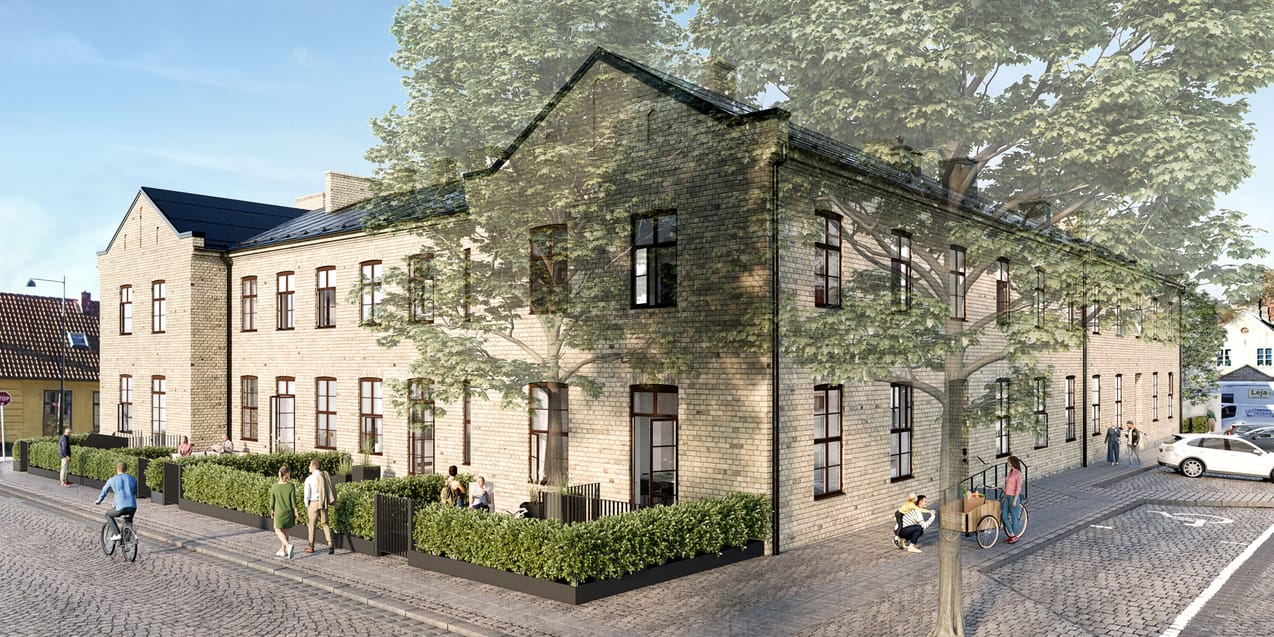 Exteriör bild över Granitor Properties bostäder Brf Maria Magle i Lund