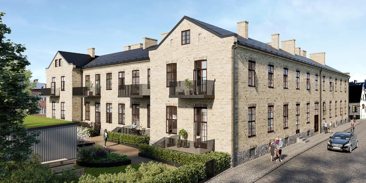 Exteriör bild över Granitor Properties bostäder Brf Maria Magle i Lund