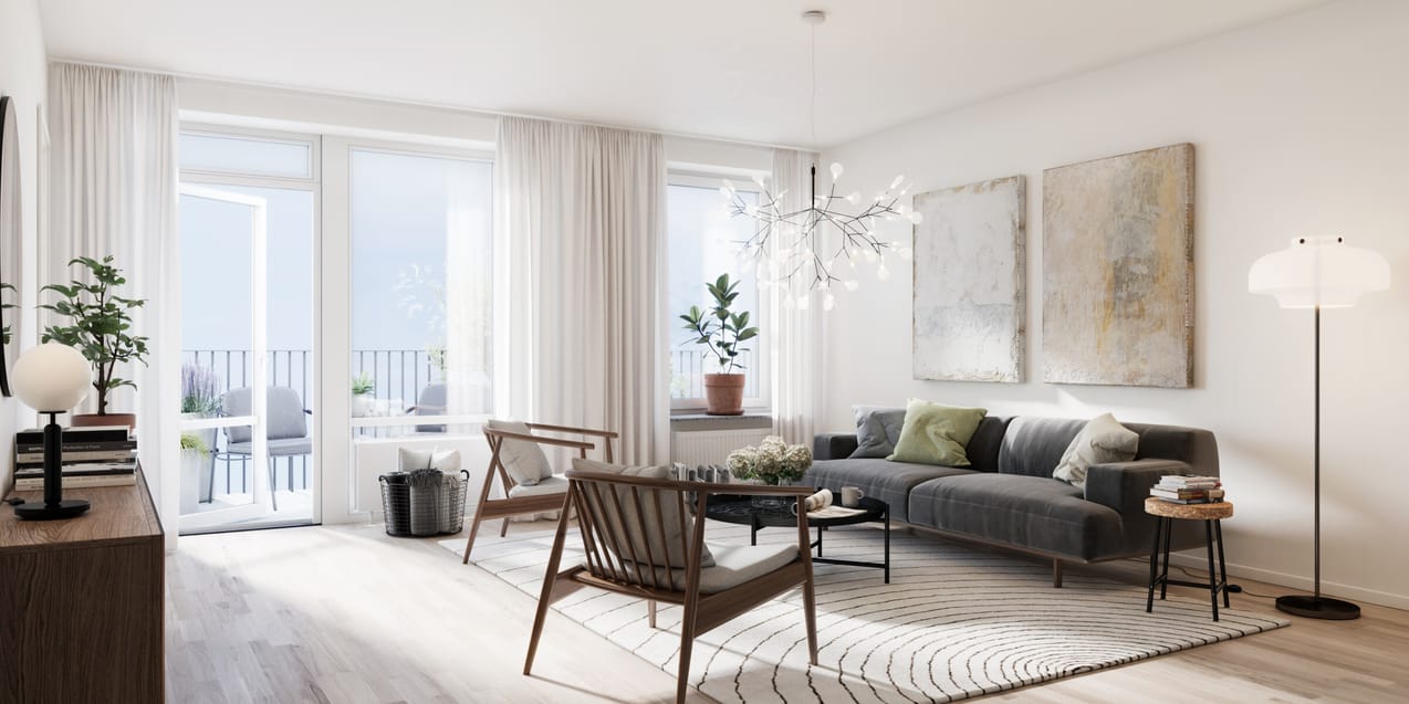 Interiör bild över Granitor Properties bostäder Brf Stadsgränden i Trelleborg
