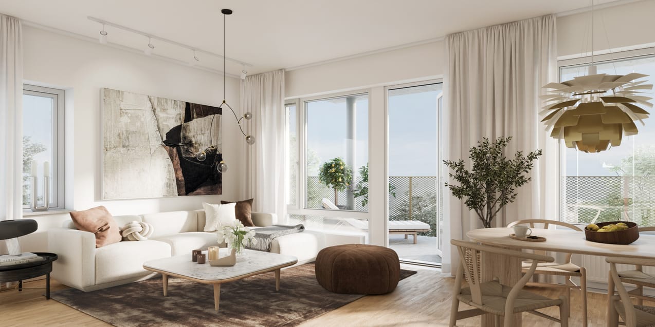 Interiör bild över Granitor Properties bostäder Brf Vyn i Höganäs