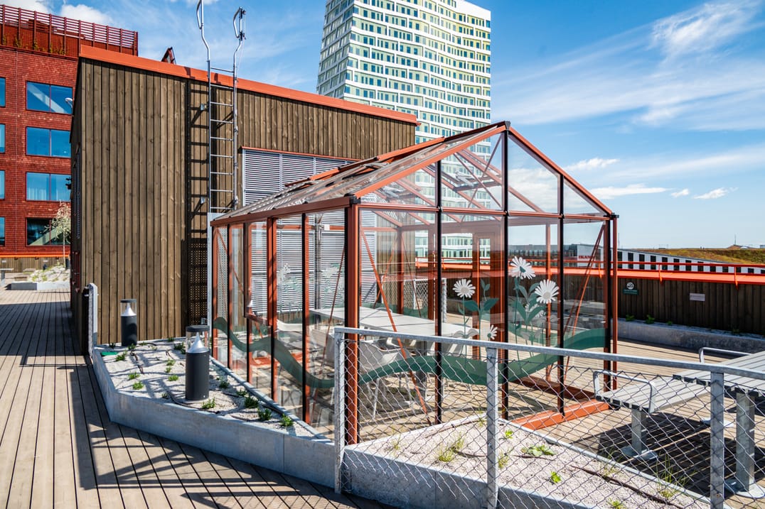 Gemensamt mötesrum på takterrassen