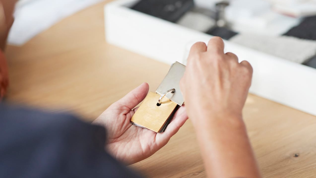 Detaljbild på färgprover