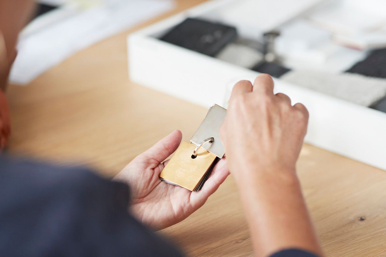 Detaljbild på färgprover