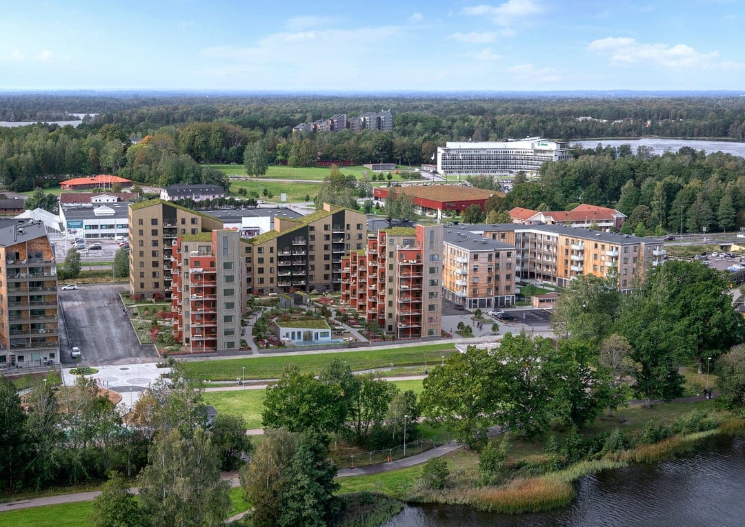Exteriör bild över Granitor Properties bostäder Brf Biologen 1 i Växjö