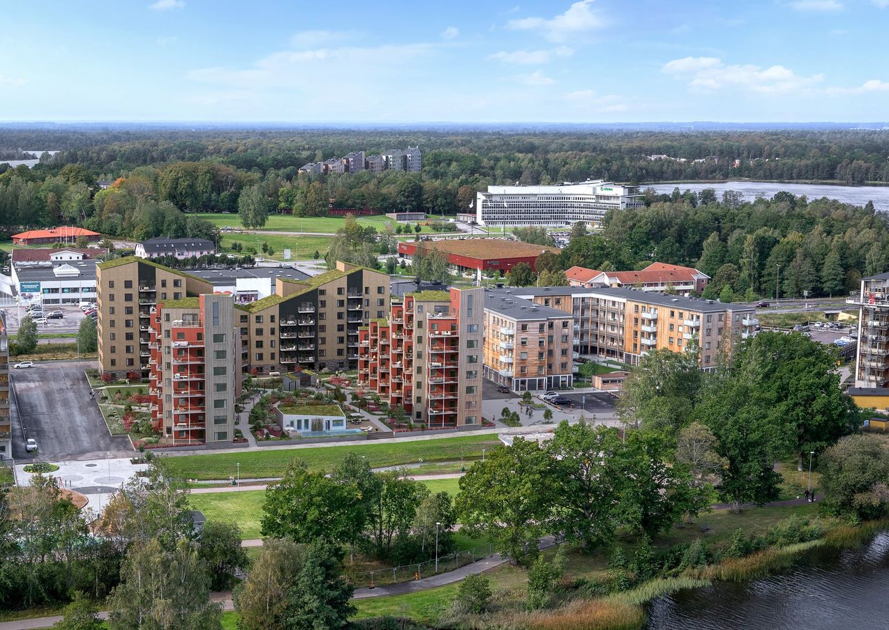 Exteriör bild över Granitor Properties bostäder Brf Biologen 2 i Växjö