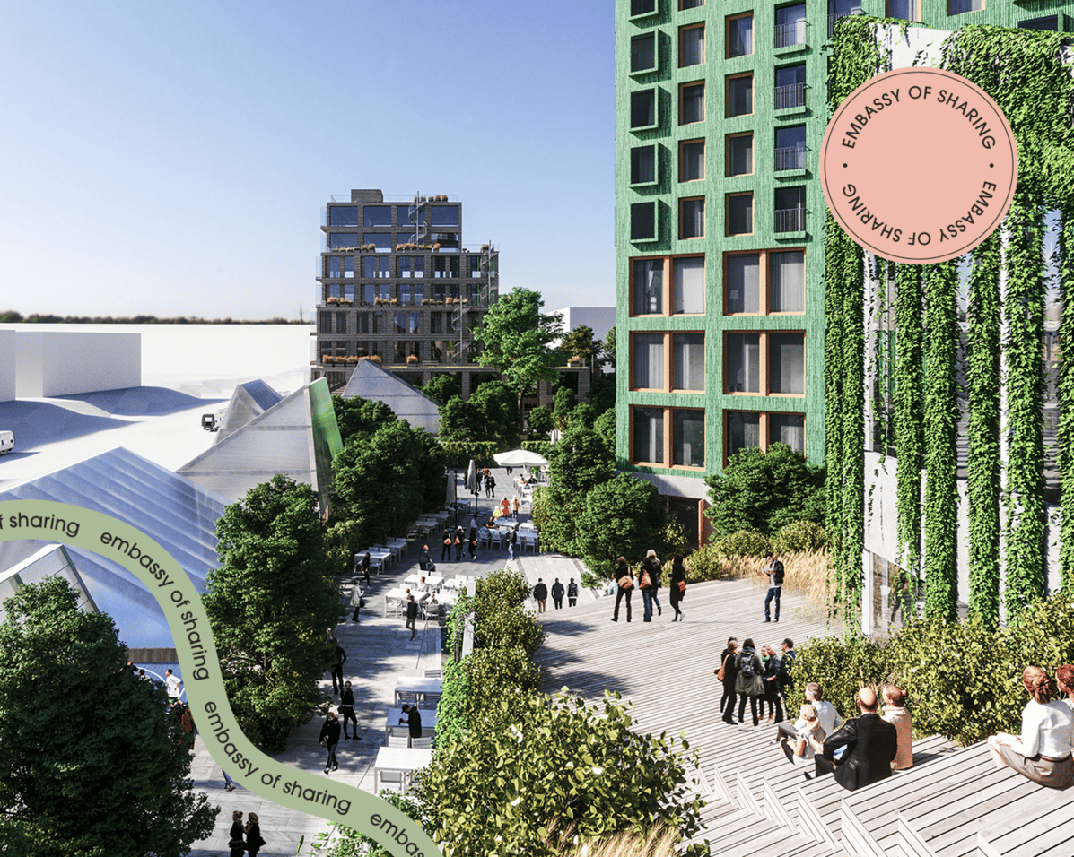 Levnadskonstnären i Embassy of Sharing i Hyllie i Malmö