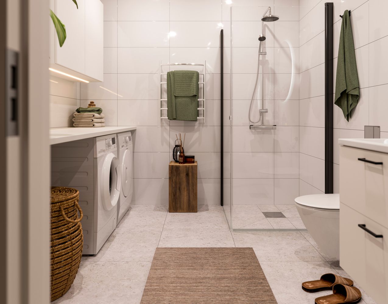 Badrum i Granitor Properties bostäder Brf Parkskolan i Ängelholm