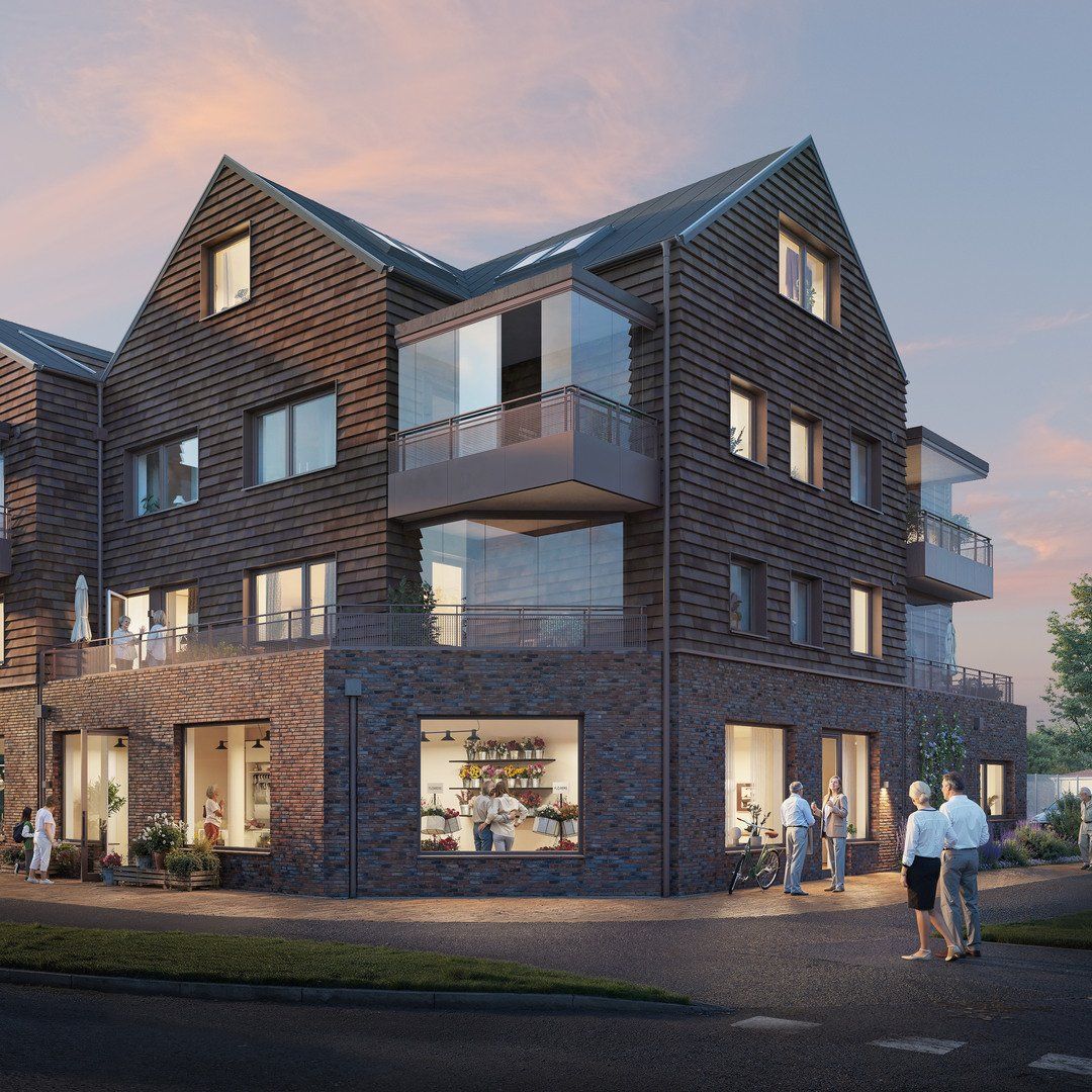 Exteriör bild över Granitor Properties kooperativa hyresrätter Viken Centrum i Viken