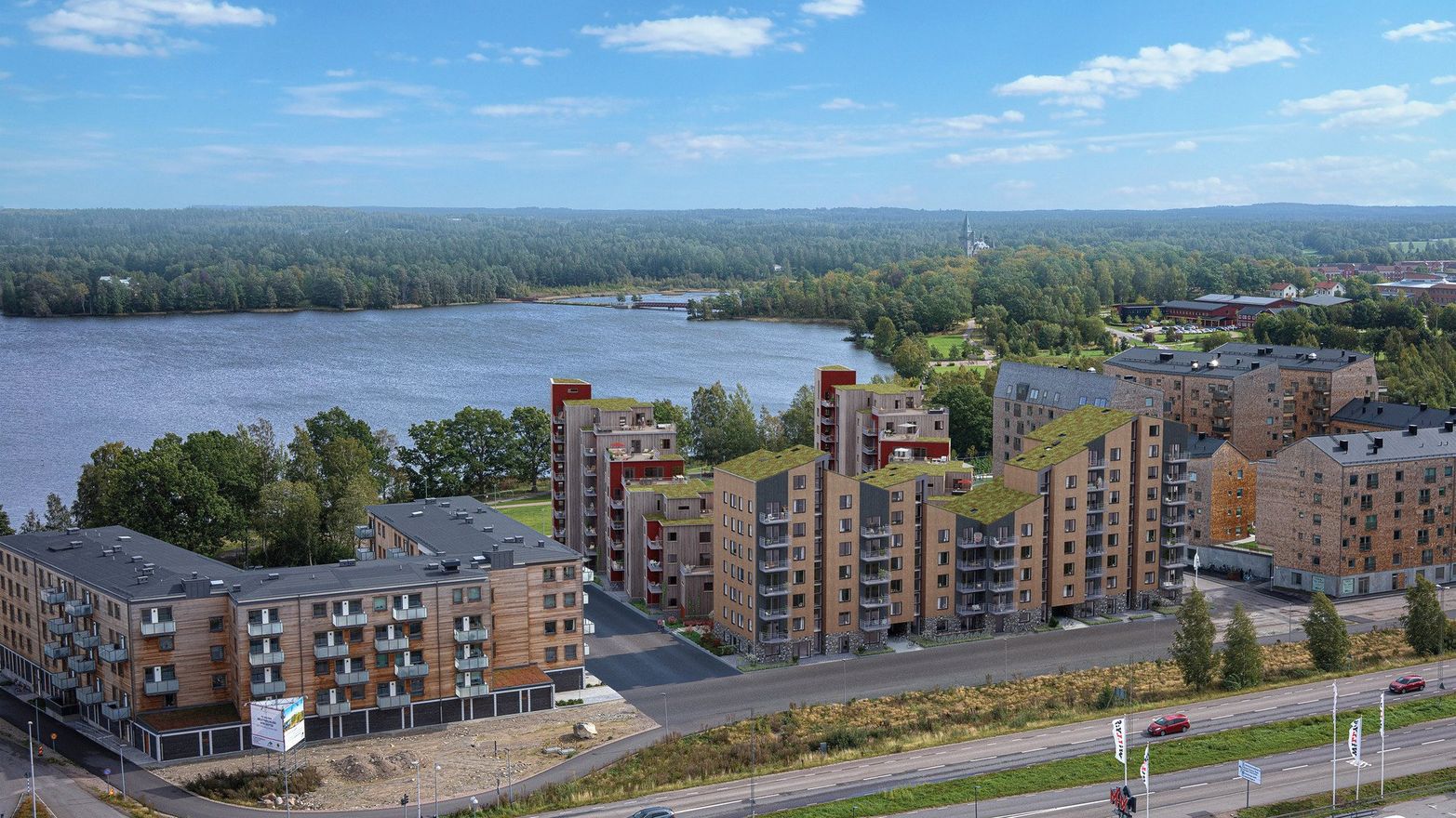 Exteriör bild över Granitor Properties bostäder Brf Biologen 1 i Växjö
