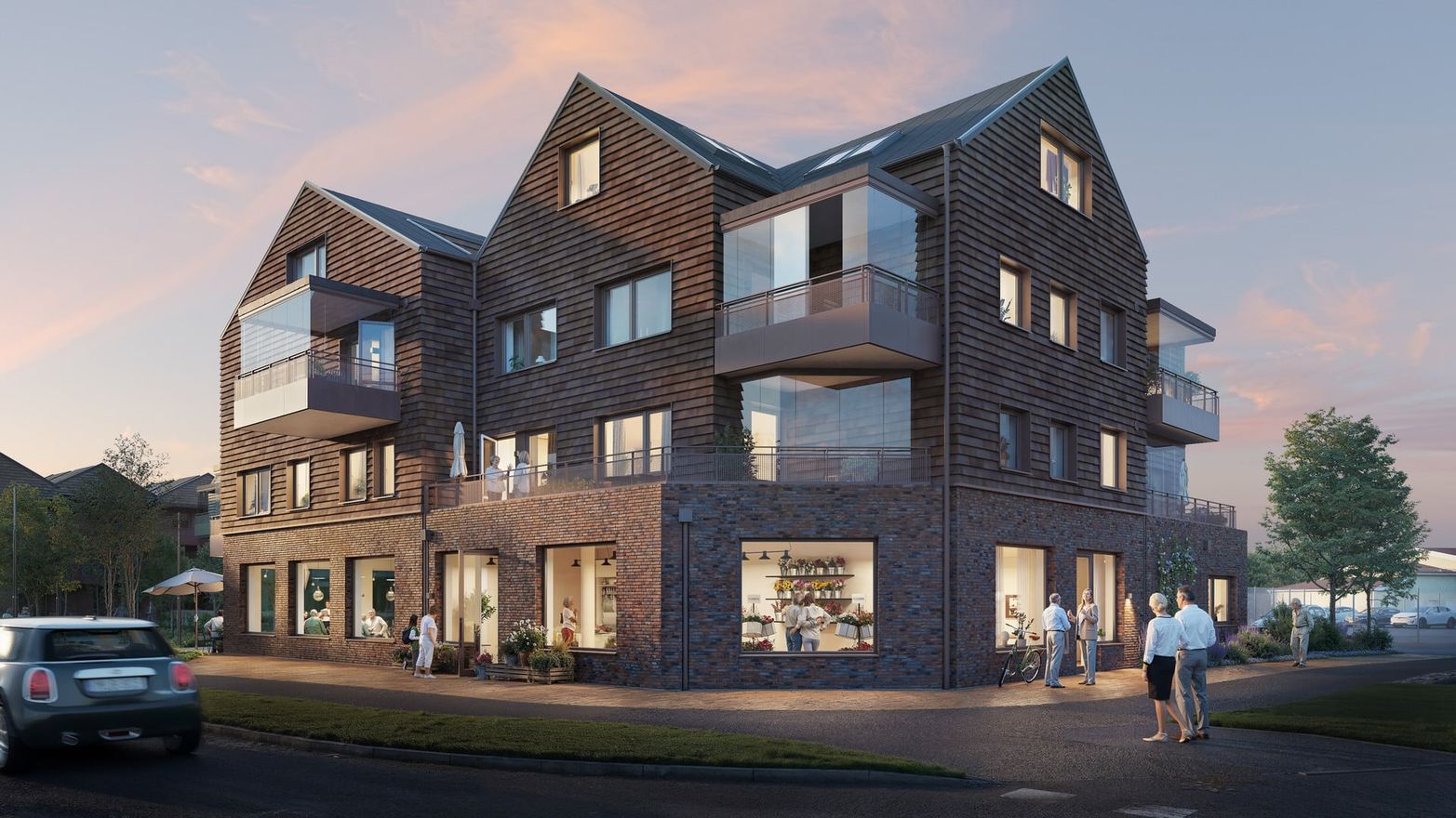 Exteriör bild över Granitor Properties kooperativa hyresrätter Viken Centrum i Viken