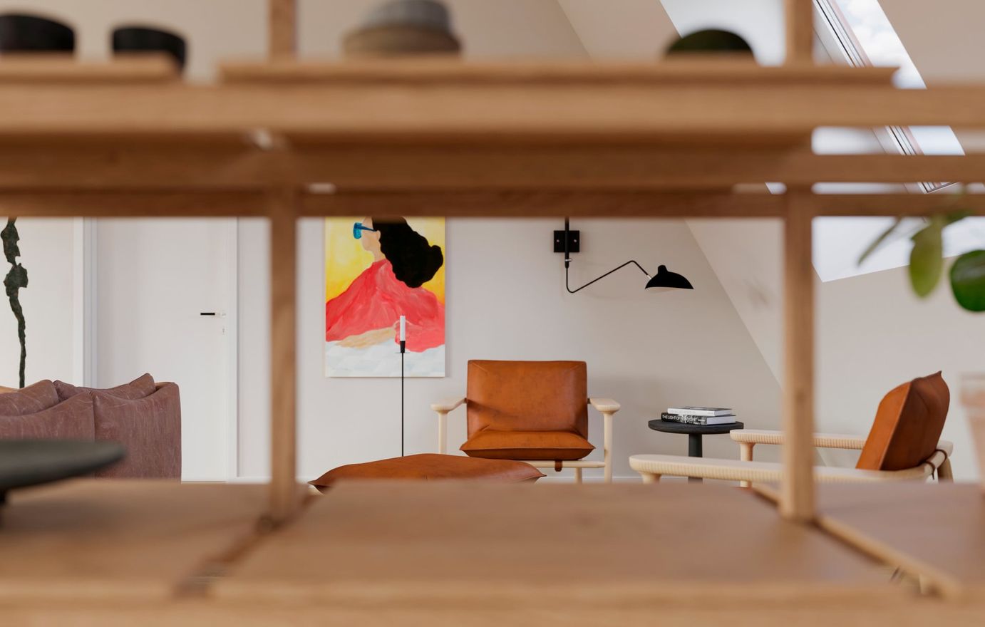 Detaljbild över vardagsrum