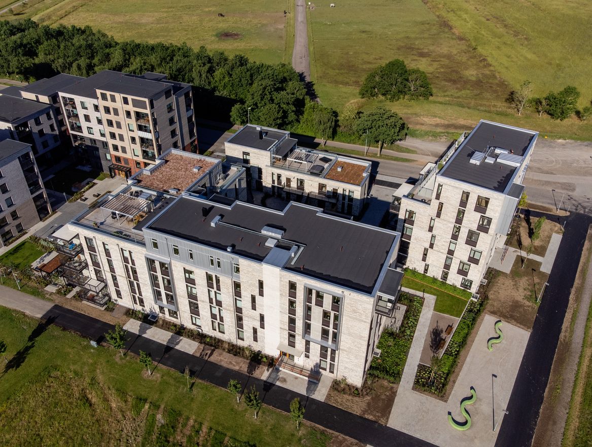 Exteriör bild över Granitor Properties bostäder Brf Pålsjöängar i Helsingborg