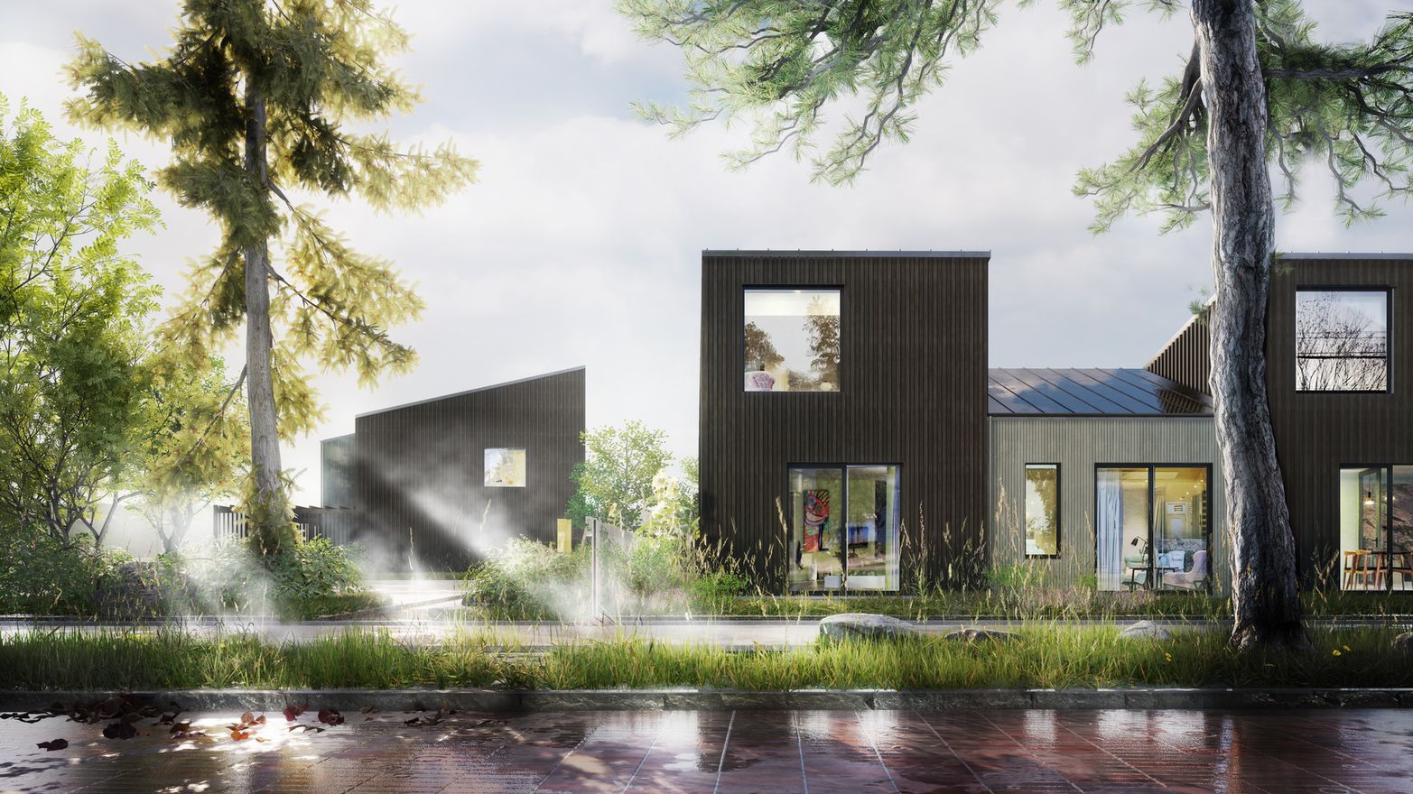 Exteriör över Granitors bostäder Kv Sörgården i Växjö