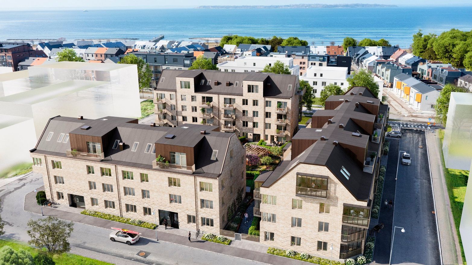 Exteriör bild över Granitor Properties bostäder Brf Strandsnäckan i Landskrona
