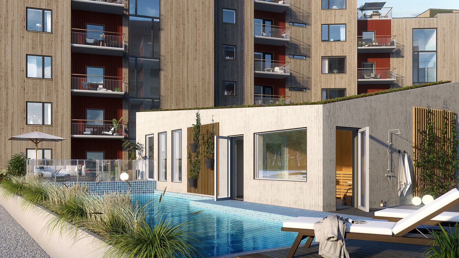 Exteriör bild över Granitor Properties bostäder Brf Biologen 1 i Växjö