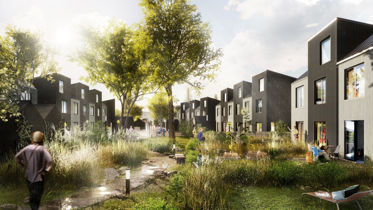 Exteriör över Granitors bostäder Kv Sörgården i Växjö