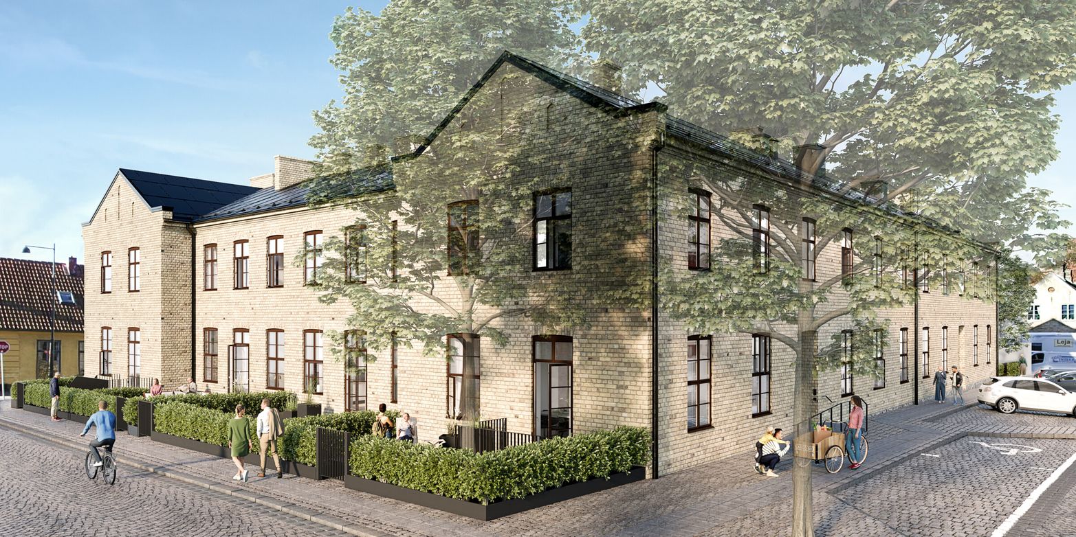 Exteriör bild över Granitor Properties bostäder Brf Maria Magle i Lund