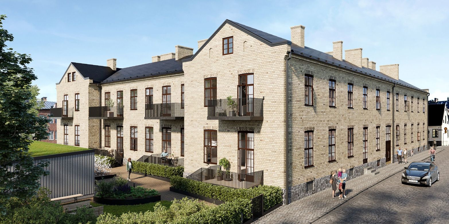 Exteriör bild över Granitor Properties bostäder Brf Maria Magle i Lund