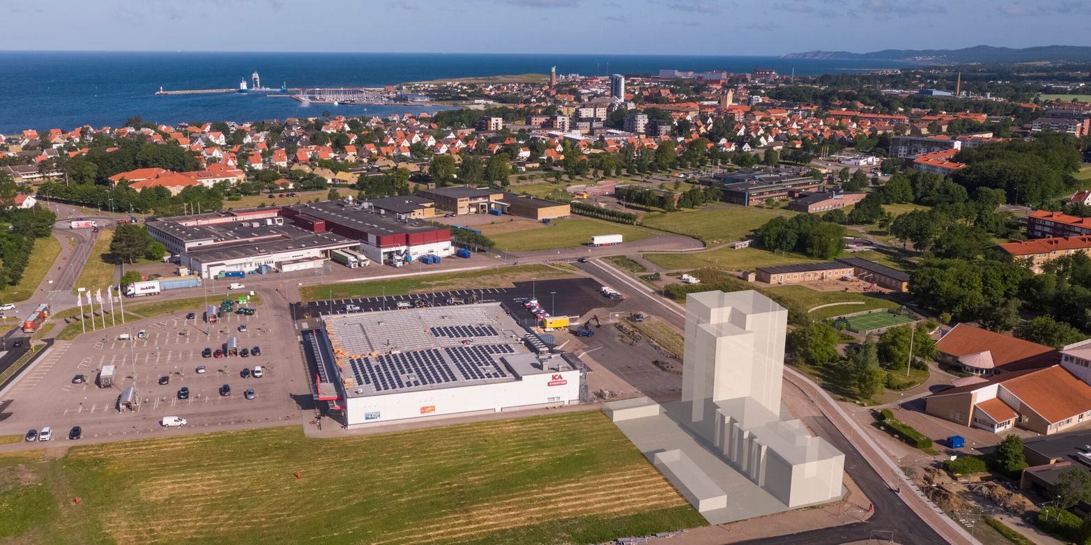 Översikt över Granitor Properties bostäder Brf Vyn i Höganäs