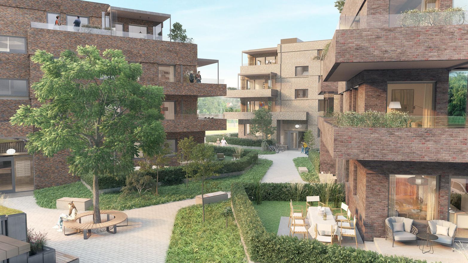 Exteriör över Granitors bostäder Brf Lägerplatsen i Landskrona