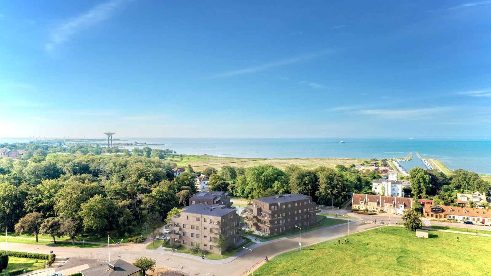 Exteriör över Granitors bostäder Brf Lägerplatsen i Landskrona
