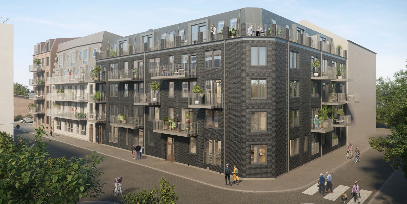 Exteriör bild över Granitor Properties bostäder Brf Stadsgränden i Trelleborg
