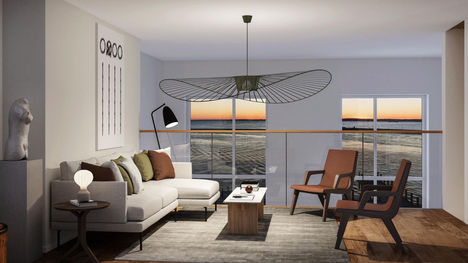 Interiör bild över Granitor Properties bostäder Oceanvillorna i Helsingborg
