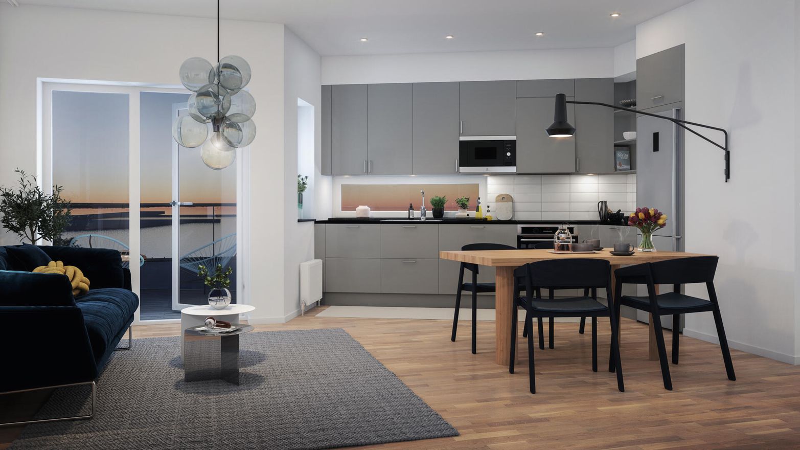 Interiör bild över Granitor Properties bostäder Brf Oceanpiren i Helsingborg