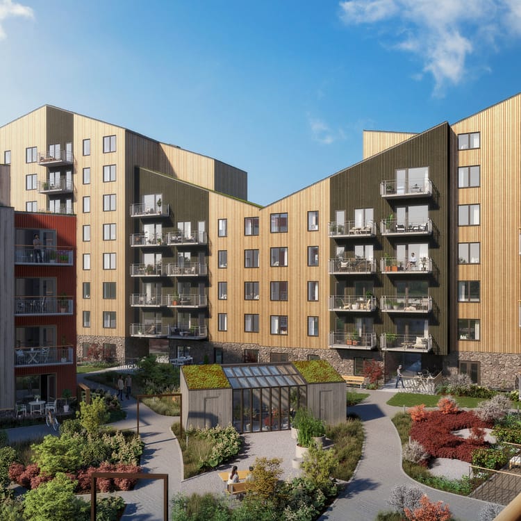 Exteriör bild över Granitor Properties bostäder Brf Biologen 2 i Växjö