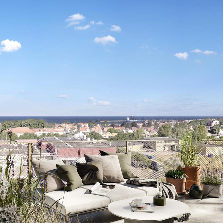 Exteriör bild över Granitor Properties bostäder Brf Vyn i Höganäs