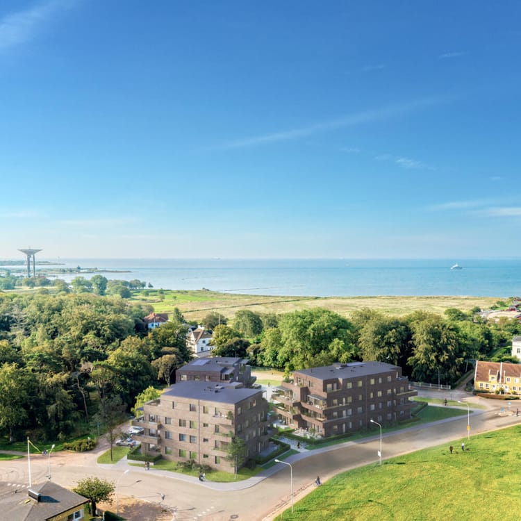 Exteriör över Granitors bostäder Brf Lägerplatsen i Landskrona