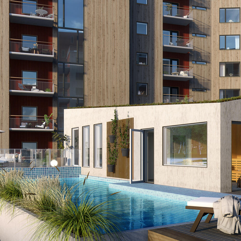 MP_Bostad_98041_Biologen_växjö_pool 3D-bild framtagen till försäljningen av Brf Biologen